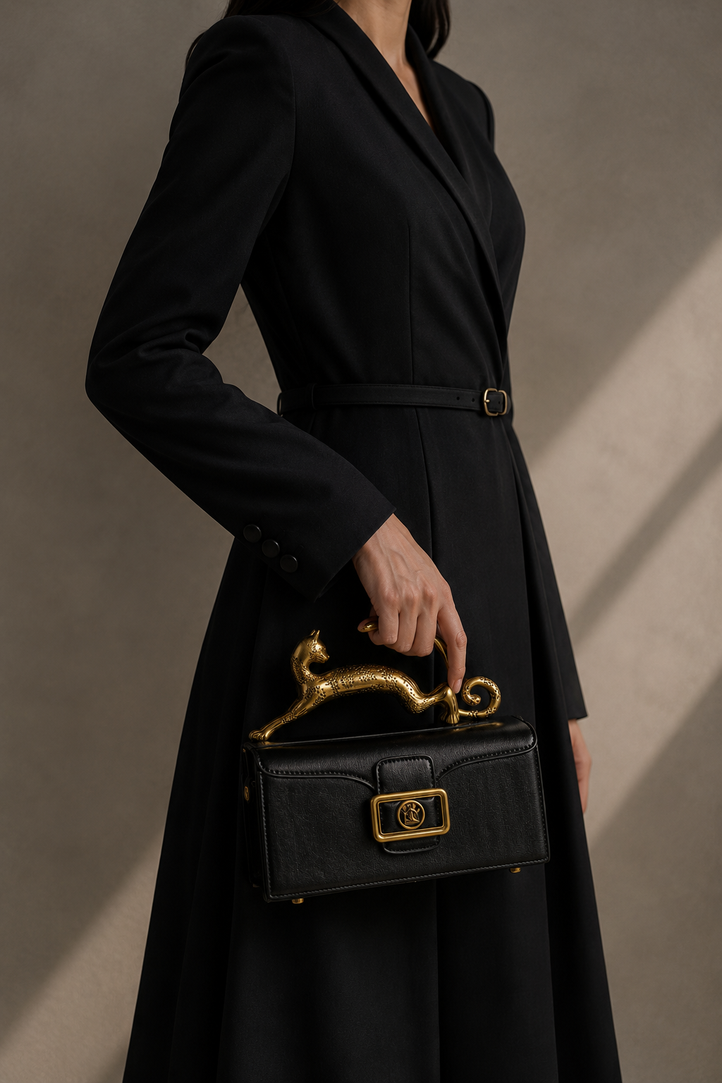 LANVIN Pencil Cat Bag in Matte Leather