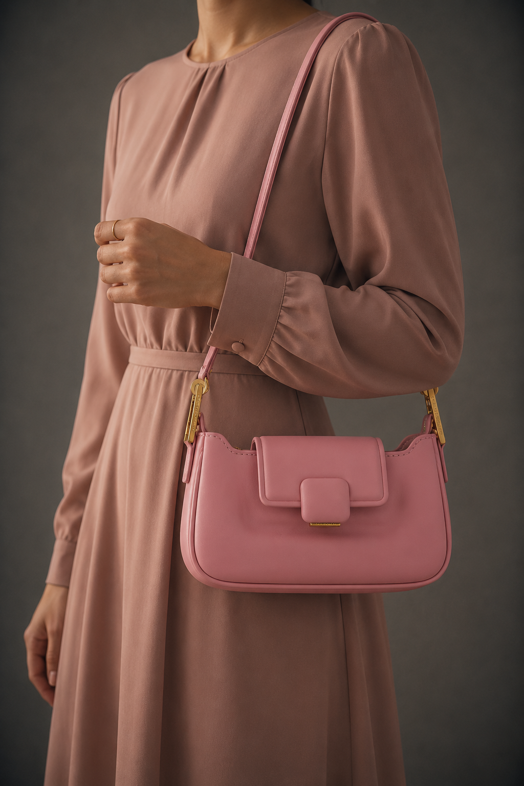 Charles & Keith Front Flap Crossbody Bag
