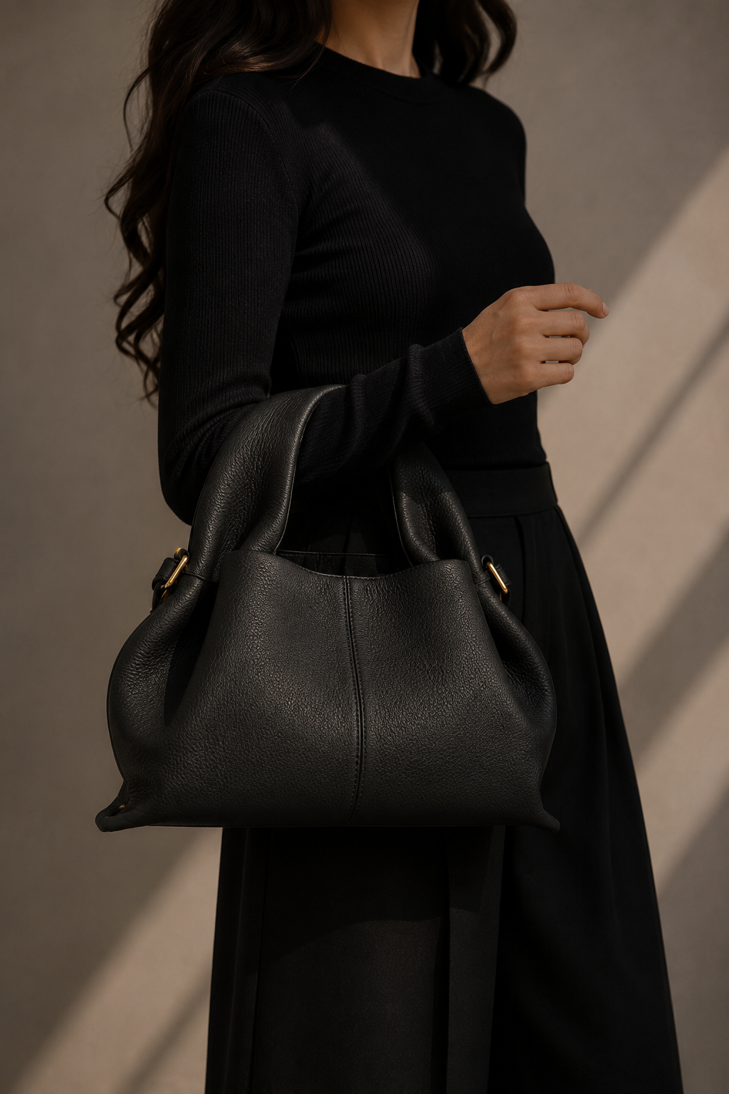 POLÈNE Numéro Neuf Mini Textured Leather Bag