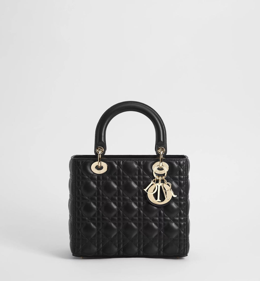Christian Dior Lady Dior Medium Lambskin Handbag