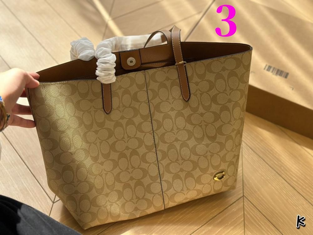 COACH North Tote Bag 32 in Signature Canvas and Smooth Leather