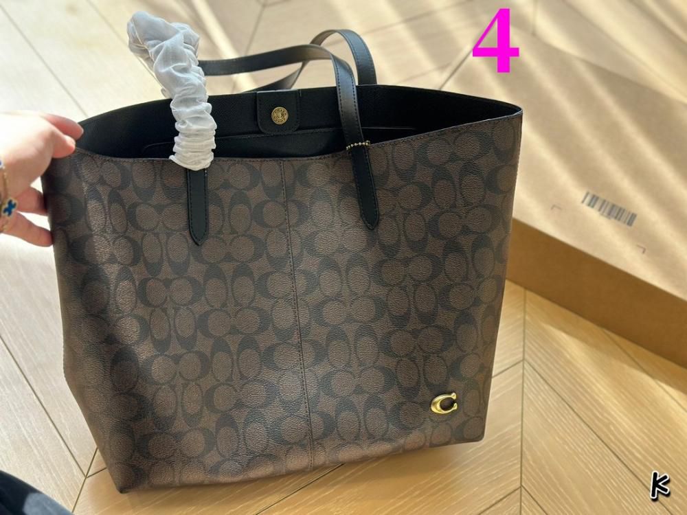 COACH North Tote Bag 32 in Signature Canvas and Smooth Leather