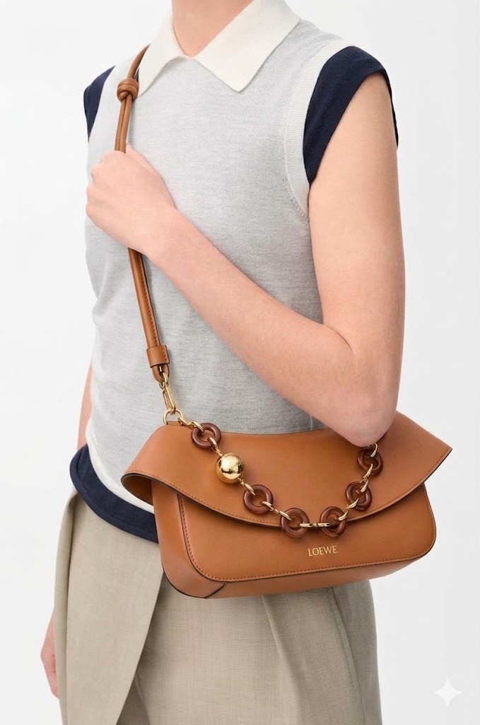 LOEWE Ola Medium Leather Shoulder Bag
