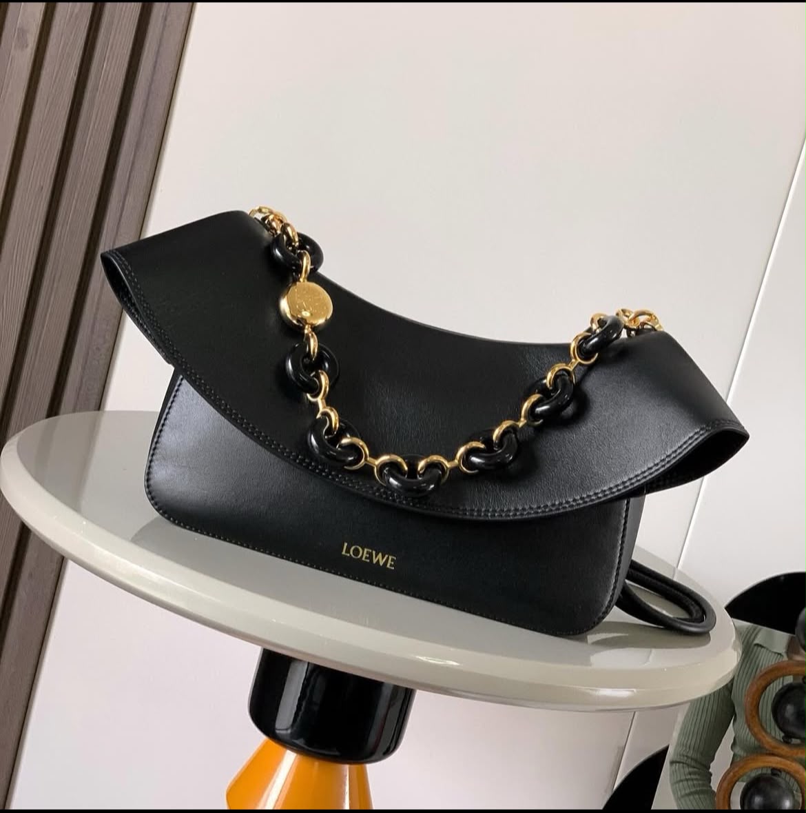 LOEWE Ola Medium Leather Shoulder Bag