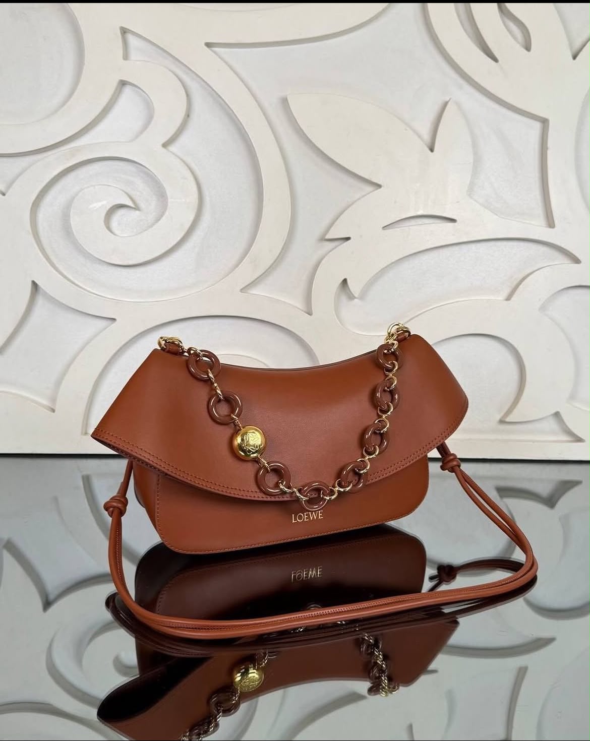 LOEWE Ola Medium Leather Shoulder Bag