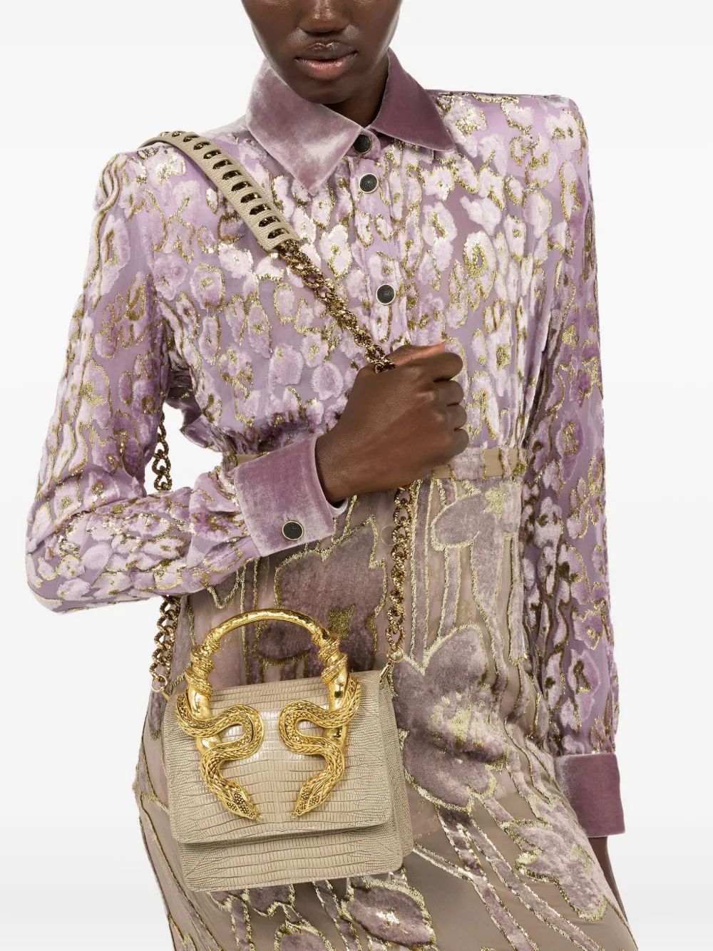 Roberto Cavalli Borsa with Snake Handle