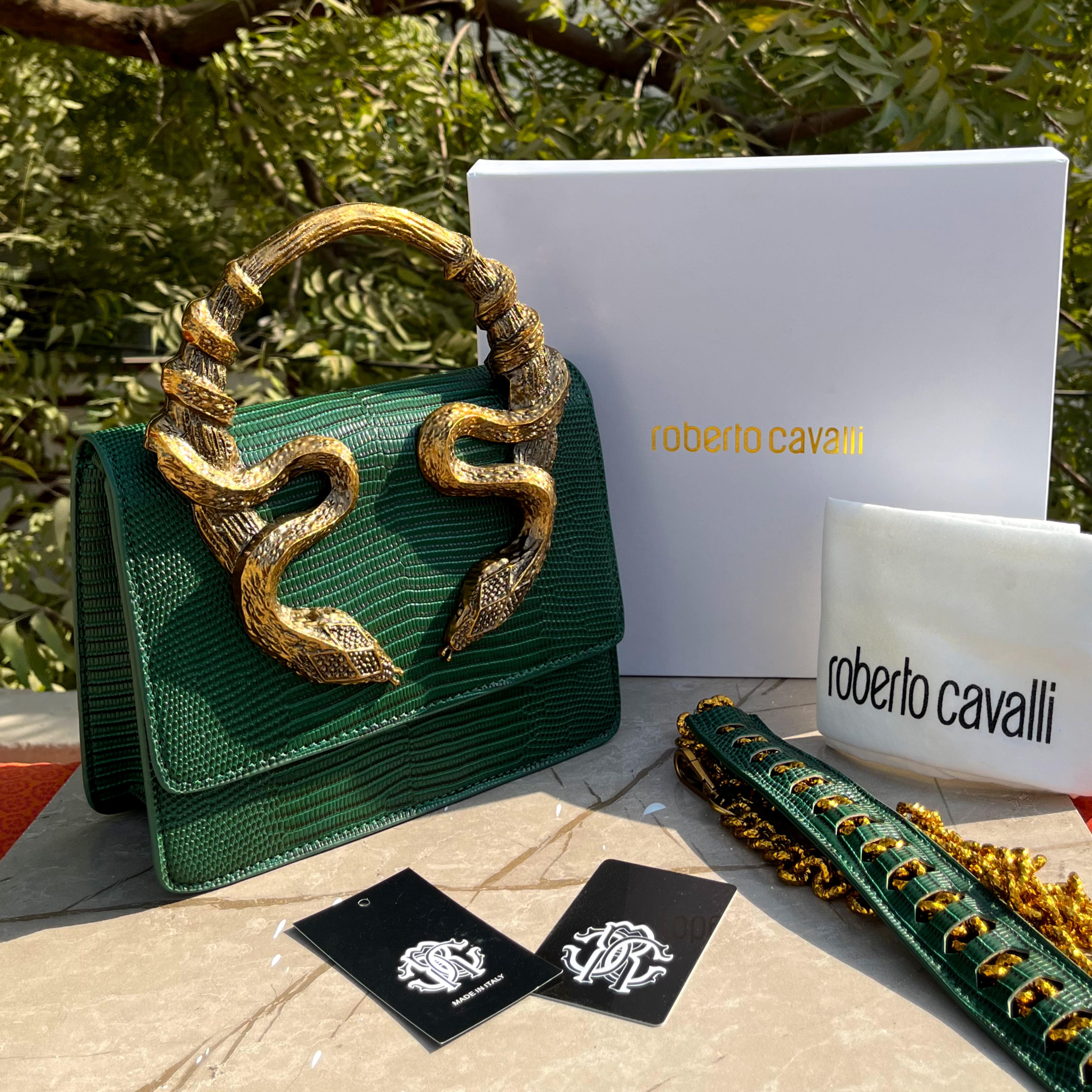 Roberto Cavalli Borsa with Snake Handle