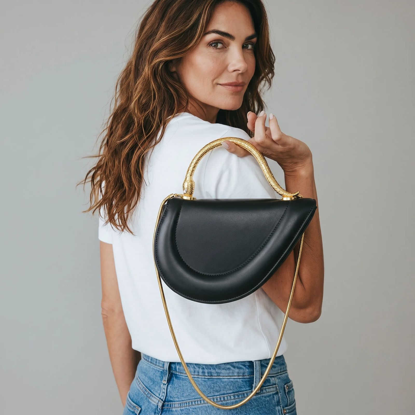 Bvlgari Serpenti Cuore 1968 Top Handle Bag in Smooth Leather