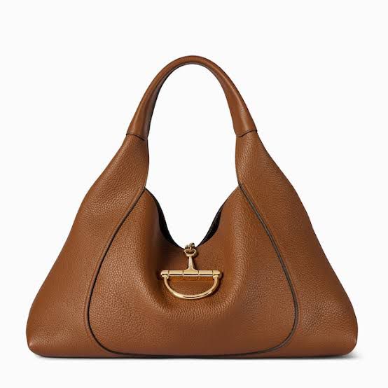 Gucci Softbit Maxi Leather Shoulder Bag with Pouch