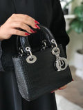 Dior My ABCDior Lady Dior Bag in Crocodile-Effect Leather